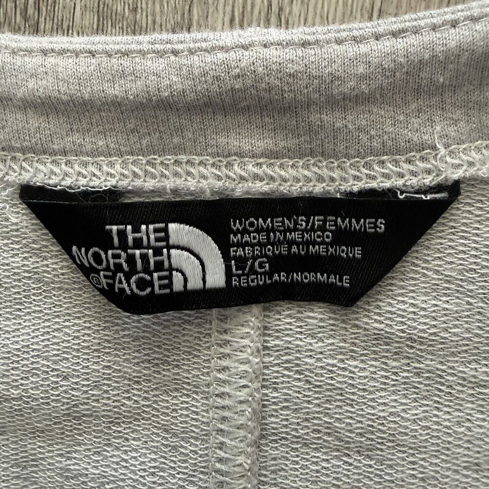 The North Face Belted Wrap Sweatshirt Womens Size Large Light Gray Cardigan - Picture 2 of 9